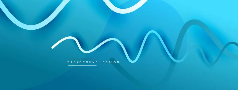 Abstract gradient background with wave line with shadow effect. Geometric Stock Illustration