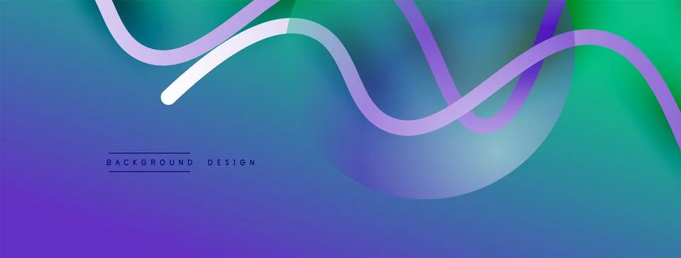 Abstract gradient background with wave line with shadow effect. Geometric Stock Illustration