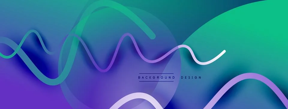 Abstract gradient background with wave line with shadow effect. Geometric Stock Illustration