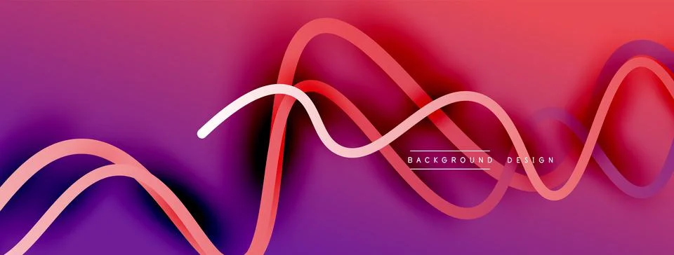Abstract gradient background with wave line with shadow effect. Geometric Stock Illustration