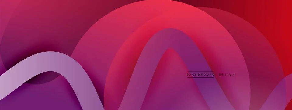 Abstract gradient background with wave line with shadow effect. Geometric Illustrazione stock