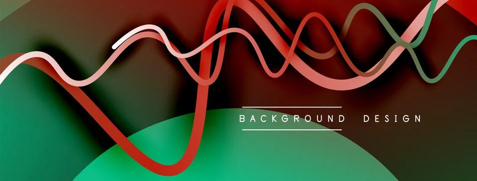 Abstract gradient background with wave line with shadow effect. Geometric Stock Illustration