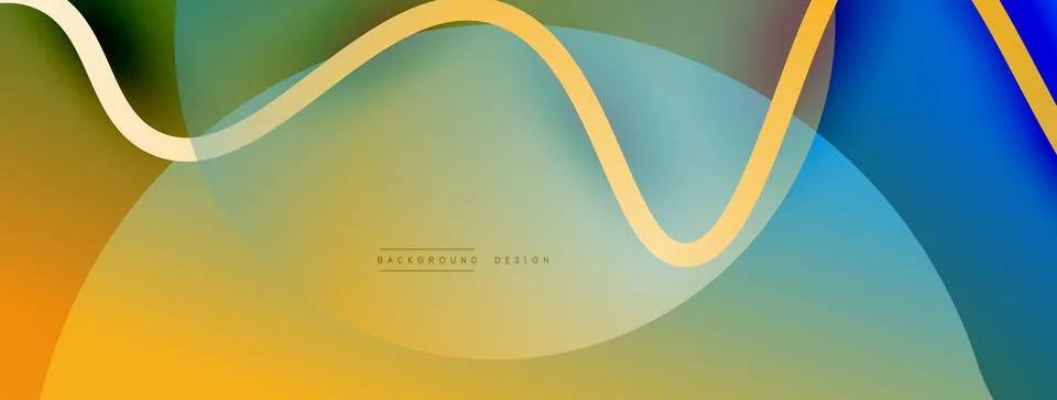 Abstract gradient background with wave line with shadow effect. Geometric Stock Illustration
