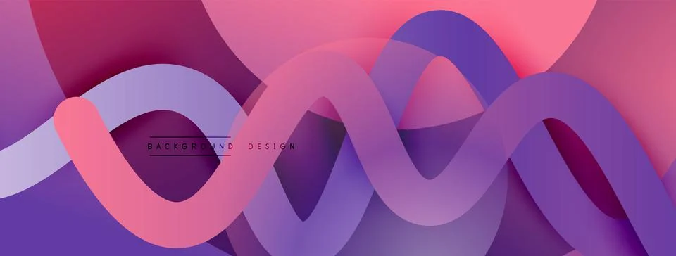 Abstract gradient background with wave line with shadow effect. Geometric Stock Illustration