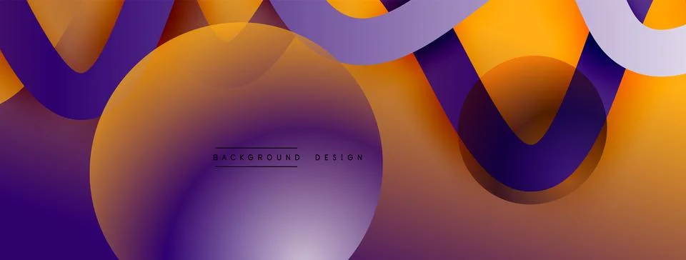 Abstract gradient background with wave line with shadow effect. Geometric Illustrazione stock