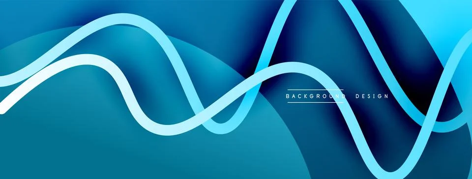 Abstract gradient background with wave line with shadow effect. Geometric Illustrazione stock