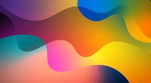 Abstract gradient background with waves shapes Stock Illustration