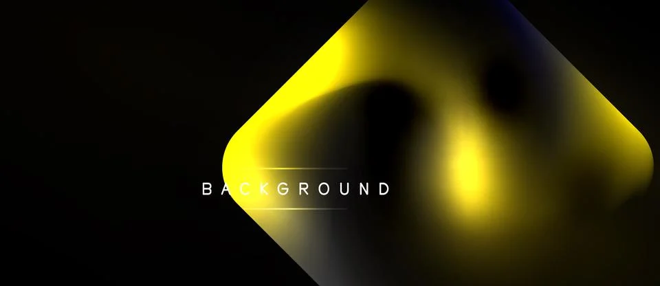 Abstract gradient background. Yellow, blue hues blend into dark space. Text Illustrazione stock