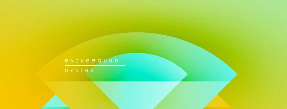 Abstract gradient background. Yellow, green, turquoise blend creates modern Stock Illustration