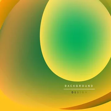 Abstract gradient background. Yellow, green hues blend smoothly. Overlapping Stock Illustration