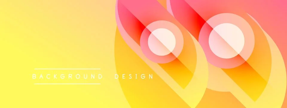 Abstract gradient background. Yellow, orange, pink hues blend smoothly. Cir.. Illustrazione stock