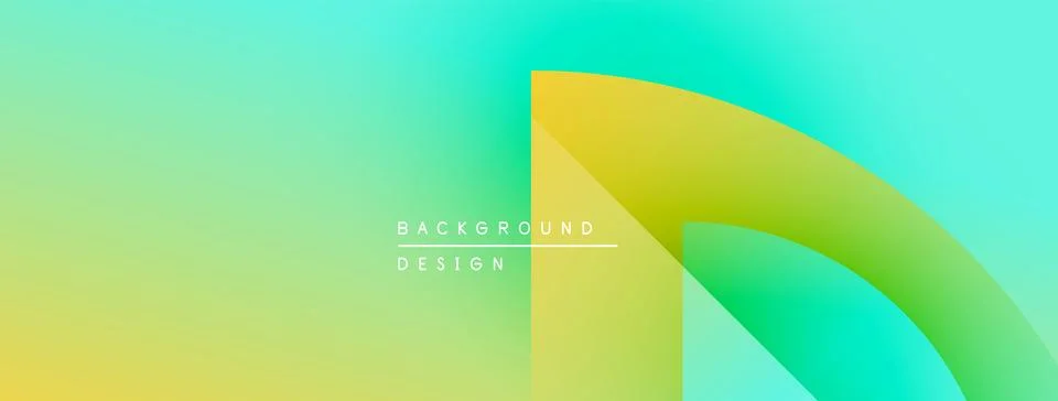 Abstract gradient background. Yellow, turquoise hues blend smoothly. Minimalist Illustrazione stock