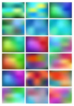 Abstract gradient backgrounds, vector set Stock Illustration