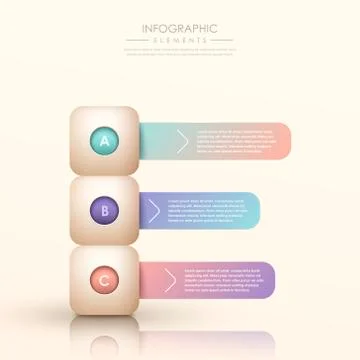 Abstract gradient banner infographics Stock Illustration