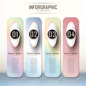 Abstract gradient banner infographics Stockillustratie