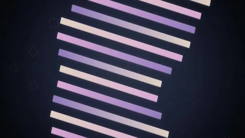 Abstract Gradient Bars Data Visualization - Futuristic Digital Background Stock Footage 348074209