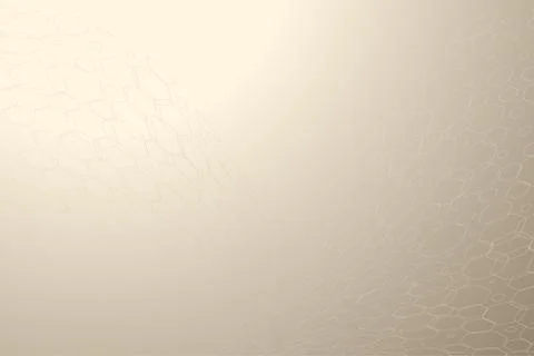 Abstract gradient beige background with white hexagon mesh. Stock Illustration