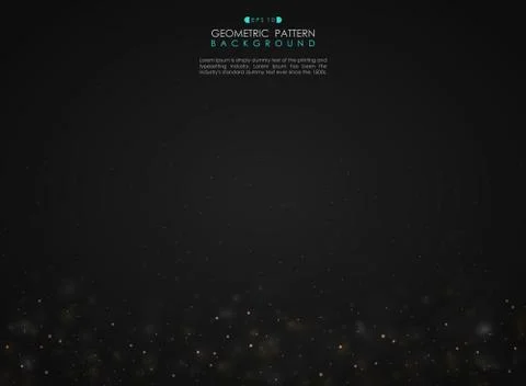 Abstract gradient black background with small glitters bokeh decoration. Stock Illustration