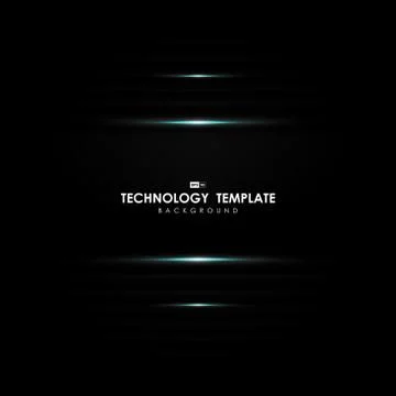 Abstract gradient black of tech design with blue flare light design with free Stock Illustration
