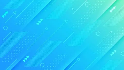 Abstract gradient blue and green background with geometric shape. Stockillustratie