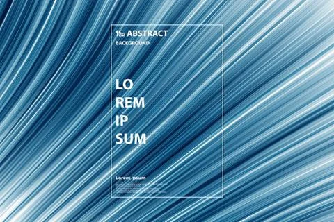 Abstract gradient blue and white line template cover design artwork Ilustração Stock