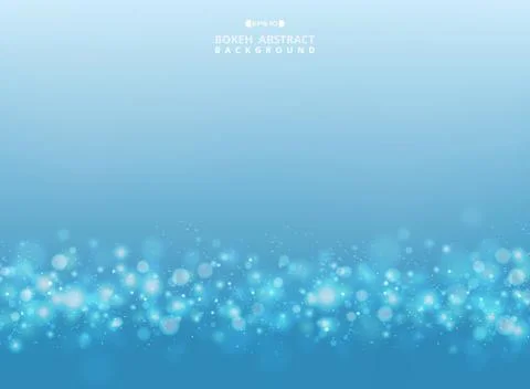 Abstract gradient blue and white design with pattern dots bokeh background. Stock Illustration