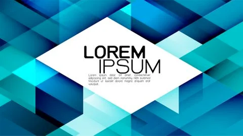 Abstract gradient blue background with mixed geometric template. Stock Illustration