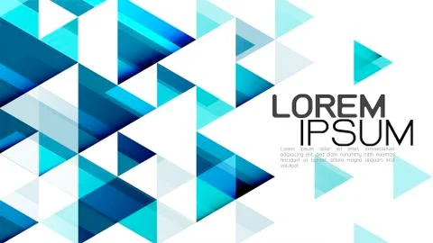 Abstract gradient blue background with mixed geometric templale Stock Illustration