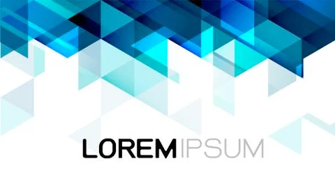 Abstract gradient blue background with mixed geometric template. Stock Illustration