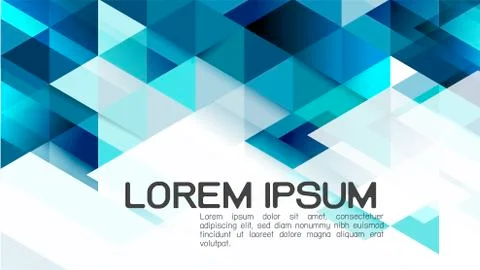 Abstract gradient blue background with mixed geometric template. Stock Illustration