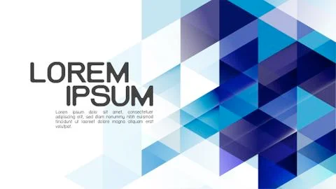 Abstract gradient blue background with mixed geometric template. Stock Illustration