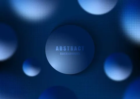 Abstract gradient blue circle template pattern decorative template. Stock Illustration