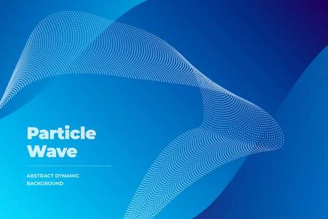 Abstract gradient blue with cyan background with curved lines designed as dots Stock Illustration