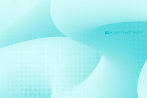 Abstract gradient blue fluid wavy line pattern design artwork background. Stock Illustration