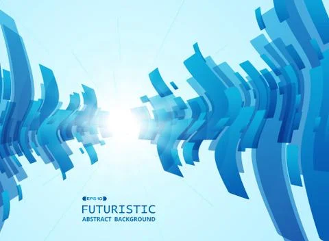 Abstract of gradient blue futuristic pattern background. Stock-Illustration