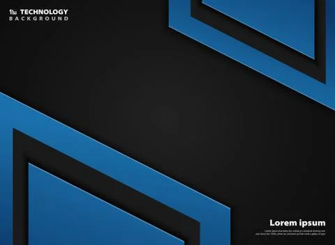 Abstract gradient blue geometric technology design background. イラスト素材