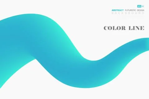 Abstract gradient blue green wavy design decoration background. Stock Illustration