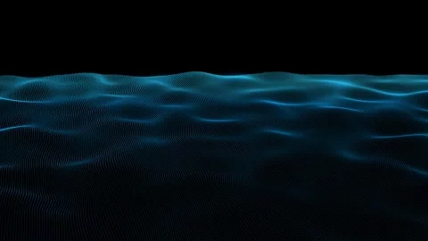 Abstract gradient blue line wave animated 4K. blue particle line wavy background Stock Footage 259610359