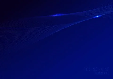 Abstract gradient blue lines futuristic of technology template. Stock Illustration
