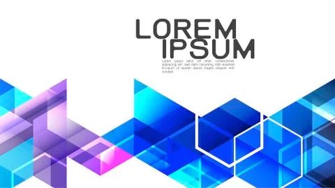 Abstract gradient blue mixed geometric template and modern overlapping. Stock Illustration