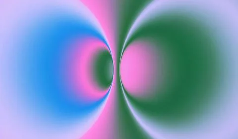Abstract gradient of blue, pink, and green creating a surreal tunnel effect.. Stock Illustration