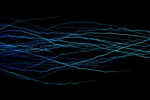 Abstract gradient blue ray light background flowing like energy from the cent Stock Illustration