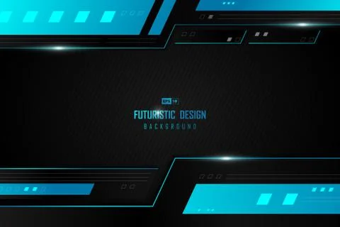 Abstract gradient blue technology design of futuristic template artwork Stock-Illustration