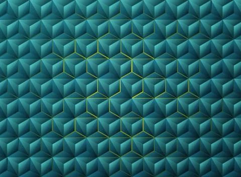 Abstract gradient blue triangles geometric tech design. Stock Illustration