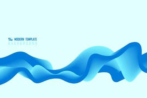 Abstract gradient blue of wavy pattern design background. illustration vector Stock Illustration