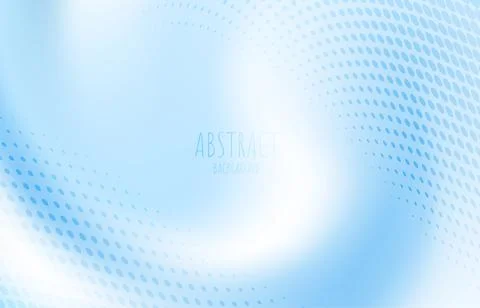 Abstract gradient blue wavy stripe line pattern with halftone template. Stock-Illustration