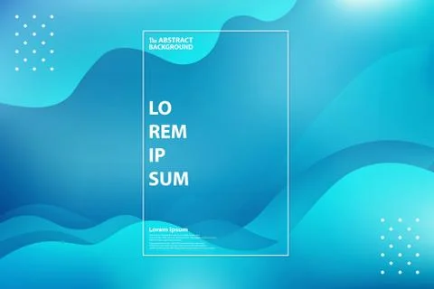 Abstract gradient blue wavy tech line of techno decoration design. Stock Illustration