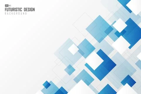 Abstract gradient blur square tech design technology pattern background. 스톡 일러스트