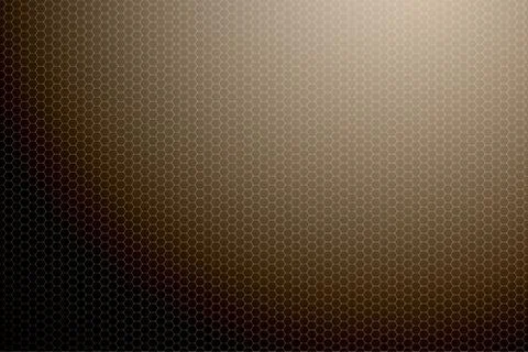 Abstract gradient brown background with white hexagon net. Stock Illustration