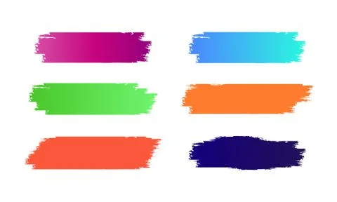 Abstract gradient brush strokes ,ink brush vector bundle Illustrazione stock